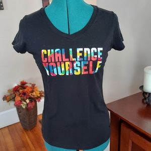 🔴3/$15 Champion Inspirational Graphic V-neck Tee